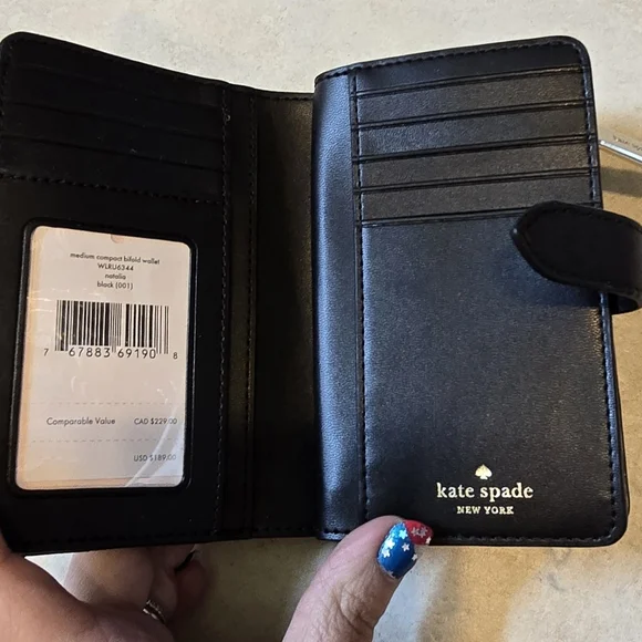 Kate Spade Black Leather Wallet - Picture 2 of 3